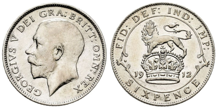 GRAN BRETAÑA - K-0815 -6 Pence 1912 - SC