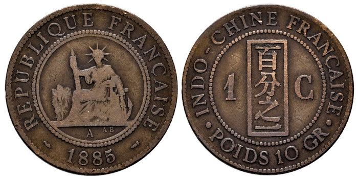 INDOCHINA - K-003 - 1 Centimo 1885 - BC