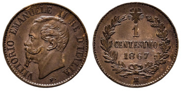 ITALIA - K-001 - 1 Centimos1867 - SC-