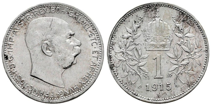 AUSTRIA - K-2820 - 1 KRONE 1915 - MBC