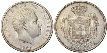 PORTUGAL - K-540 - 1000 REIS 1899 EBC-  Plata