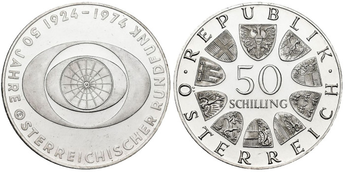 AUSTRIA - K-2922 - 50 Schilling 1974 - PROOF
