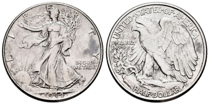 ESTADOS UNIDOS K142 - 1/2 Dolar 1944 - SC-