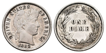 ESTADOS UNIDOS K113 - 10 Centavos 1892 - EBC-