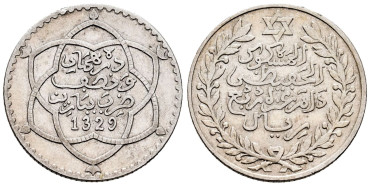 MARRUECOS - K023 - 1/4 RIAL 1329 - MBC+