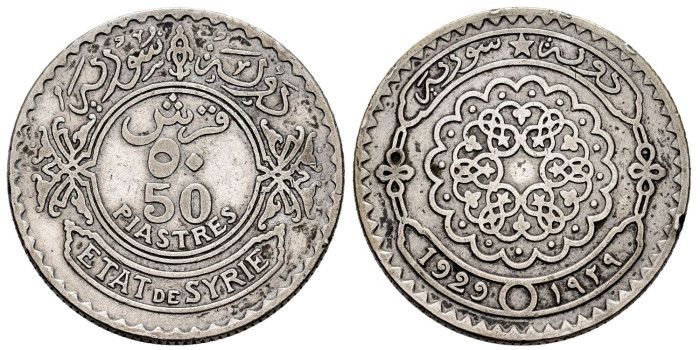 SYRIA - K-074 50 Piastras 1929 - MBC
