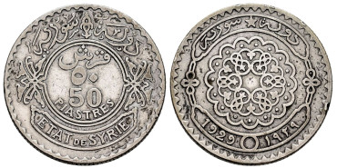 SYRIA - K-074 50 Piastras 1929 - MBC