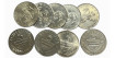 AUSTRIA - K-2889L - 5 SCHILLING 1960 to 68. LOT 9 pieces MBC/EBC, silver