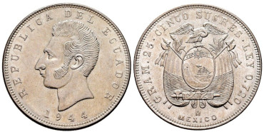 ECUADOR - K-079 - 5 Sucres 1944 - SC