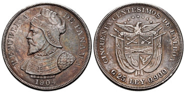 copy of PANAMA  K019 - 1/4 Balboa 1953 - MBC