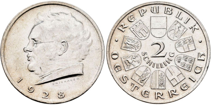 AUSTRIA - K-2843.- 2 Shilling 1928 - SC
