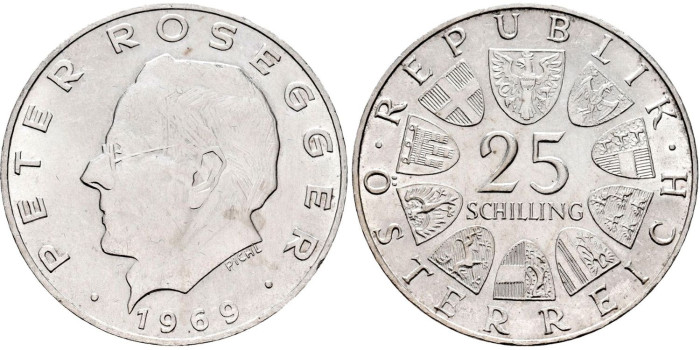 AUSTRIA - K-2905.- 25 Shilling 1969 - SC
