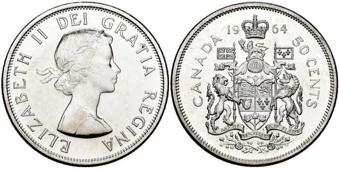CANADA - K-056 - 50 Centavos 1964 - SC