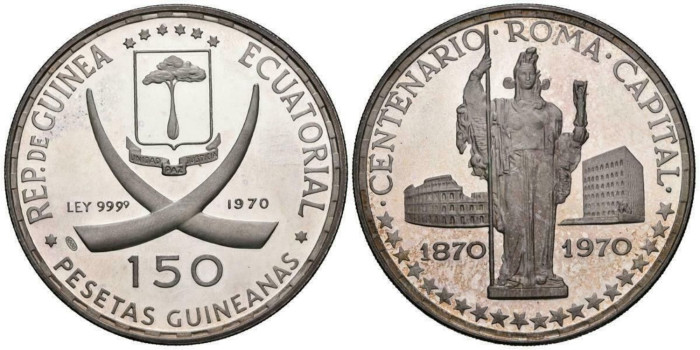 copy of GUINEA ECUATORIAL - K-035.- 1000 EUKELE 1978. PROOF - PLATA