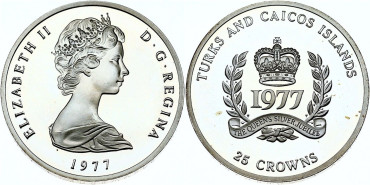 copy of TURKS AND CAICOS - K138 - 20 CROWN 1995. PROOF