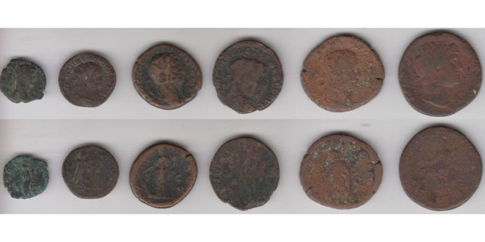 L1- Serie de bronces Romanos distintos módulos.