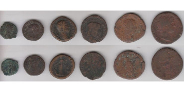 L1- Serie de bronces Romanos distintos módulos.