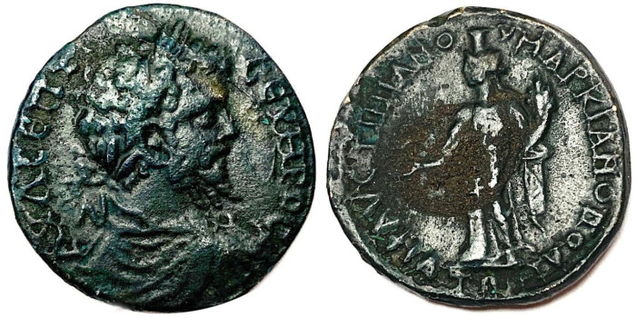 GR033.- AE26  SEPTIMIO SEVERO 193-211d.C - MOESIA