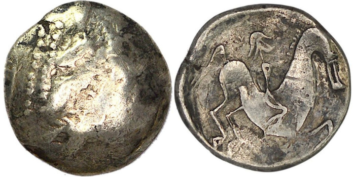 GR035.- TETRADRACMA CELTA - DANUBIO. OLTENIA  S.II a.C