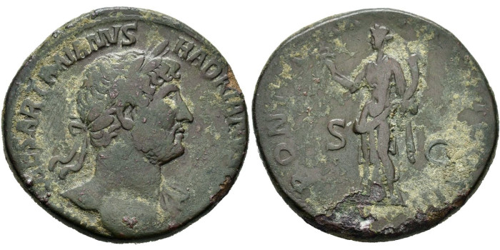 ADRIANO 117 d.C. Sestercio - MBC+