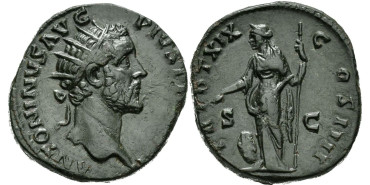 ANTONINO PIO 155-156 d.C. Dupondio - SC
