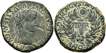 BILBILIS  (CALATAYUD)  As.  Tiberio  MBC