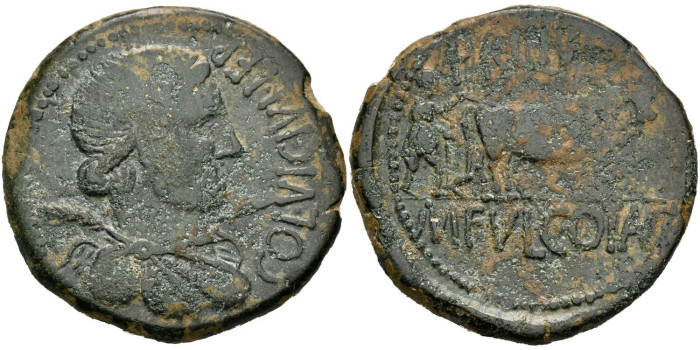 CELSA (COLONIA VICTRIXLUDIS) 44-42 a.c.  As.  MBC