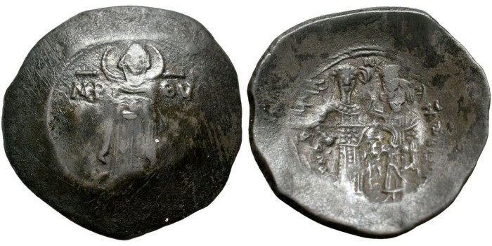 ANDRONICUS I  ASPRON TRACHY 1183/1185 COMSTANTINOPLA