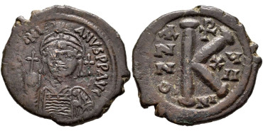 JUSTINIANO I  MEDIO FOLLIS  527/66  NICOMEDIA