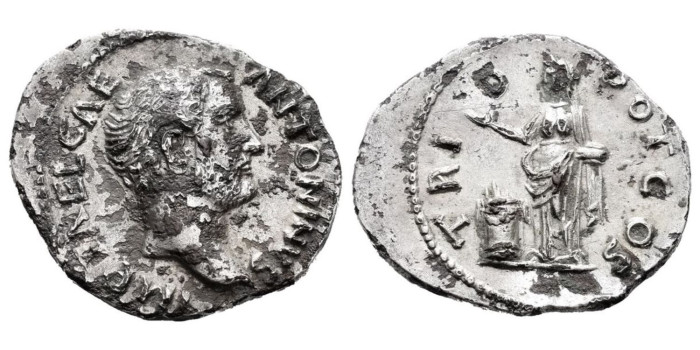 ANTONINO PIO - Denario Forrado 150/160 d.C. 