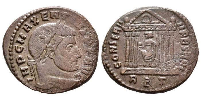 MAJENCIO  Follis  306/312 d.C. 