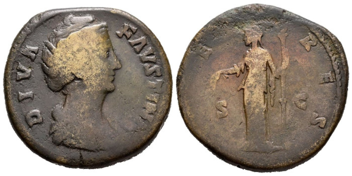 FAUSTINA MADRE  Sestercio  105/141 d.C.