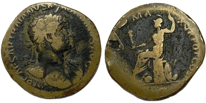 ADRIANO 126d.c.  SESTERCIO  - MBC-