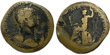 ADRIANO 126d.c.  SESTERCIO  - MBC-