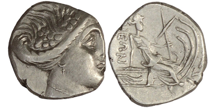 GR006.- TETROBOLO GRIEGO HISTIAIA  196-146 a.C