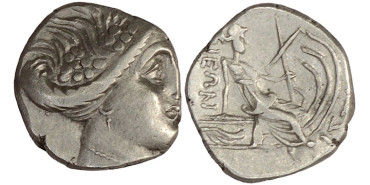 GR006.- TETROBOLO GRIEGO HISTIAIA  196-146 a.C