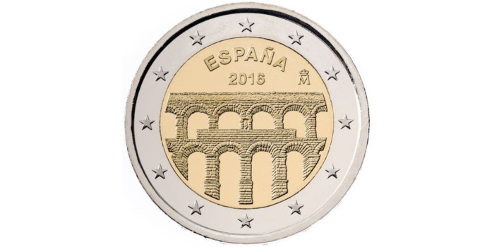 2 EUROS CONMEMORATIVOS ESPAÑA 2016 "ACUEDUCTO"