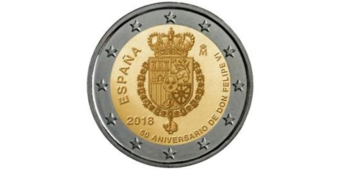 2 EUROS CONMEMORATIVOS ESPAÑA 2018 "ANIVERSARIO"