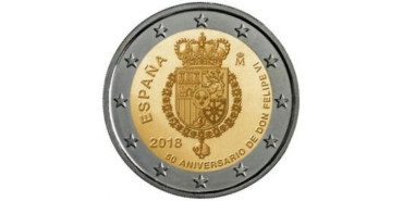 2 EUROS CONMEMORATIVOS ESPAÑA 2018 "ANIVERSARIO"