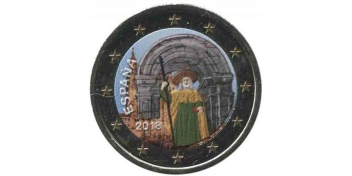 2 EUROS CONMEMORATIVOS ESPAÑA 2018 "SANTIAGO" COLOR
