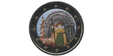 2 EUROS CONMEMORATIVOS ESPAÑA 2018 "SANTIAGO" COLOR