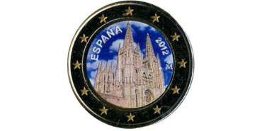 2 EUROS CONMEMORATIVOS ESPAÑA 2012 "BURGOS" COLOR