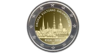 2 EUROS CONMEMORATIVOS LETONIA 2014