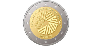 2 EUROS CONMEMORATIVOS LETONIA 2015 "PRESIDENCIA"