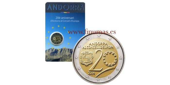 2 EUROS conmemorativo ANDORRA 2014