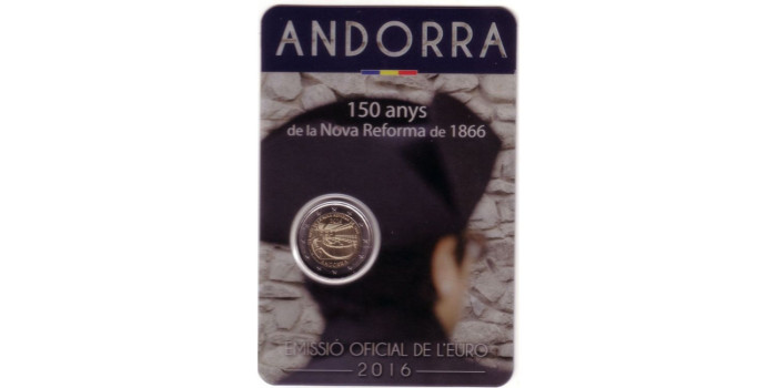 2 EUROS conmemorativo ANDORRA 2016 "Reforma 1866"