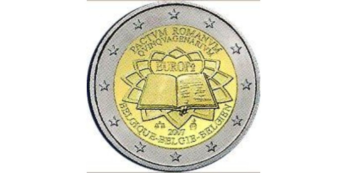 2 EUROS CONMEMORATIVOS BELGICA 2007 T.R.