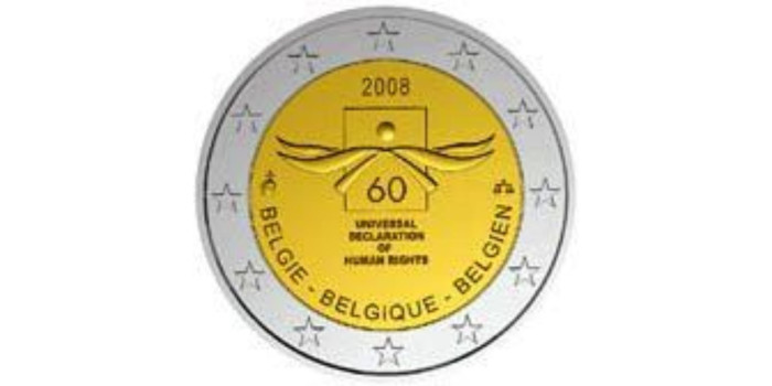 2 EUROS CONMEMORATIVOS BELGICA 2008