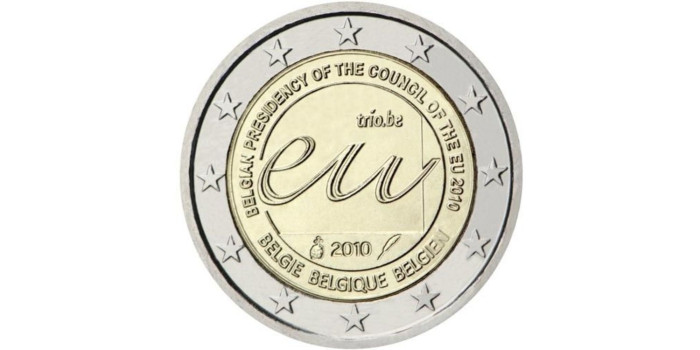 2 EUROS CONMEMORATIVOS BELGICA 2010