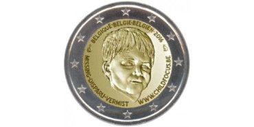 2 EUROS CONMEMORATIVOS BELGICA 2016 "CHILD FOCUS"
